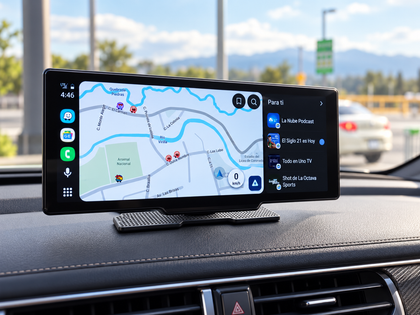 Pantalla Nexo Auto 10 pulgadas instalada en el tablero del vehículo