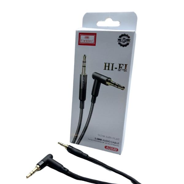 Cables auxiliar 3.5 mm a 3.5 ET-AUX49 Earldom negro