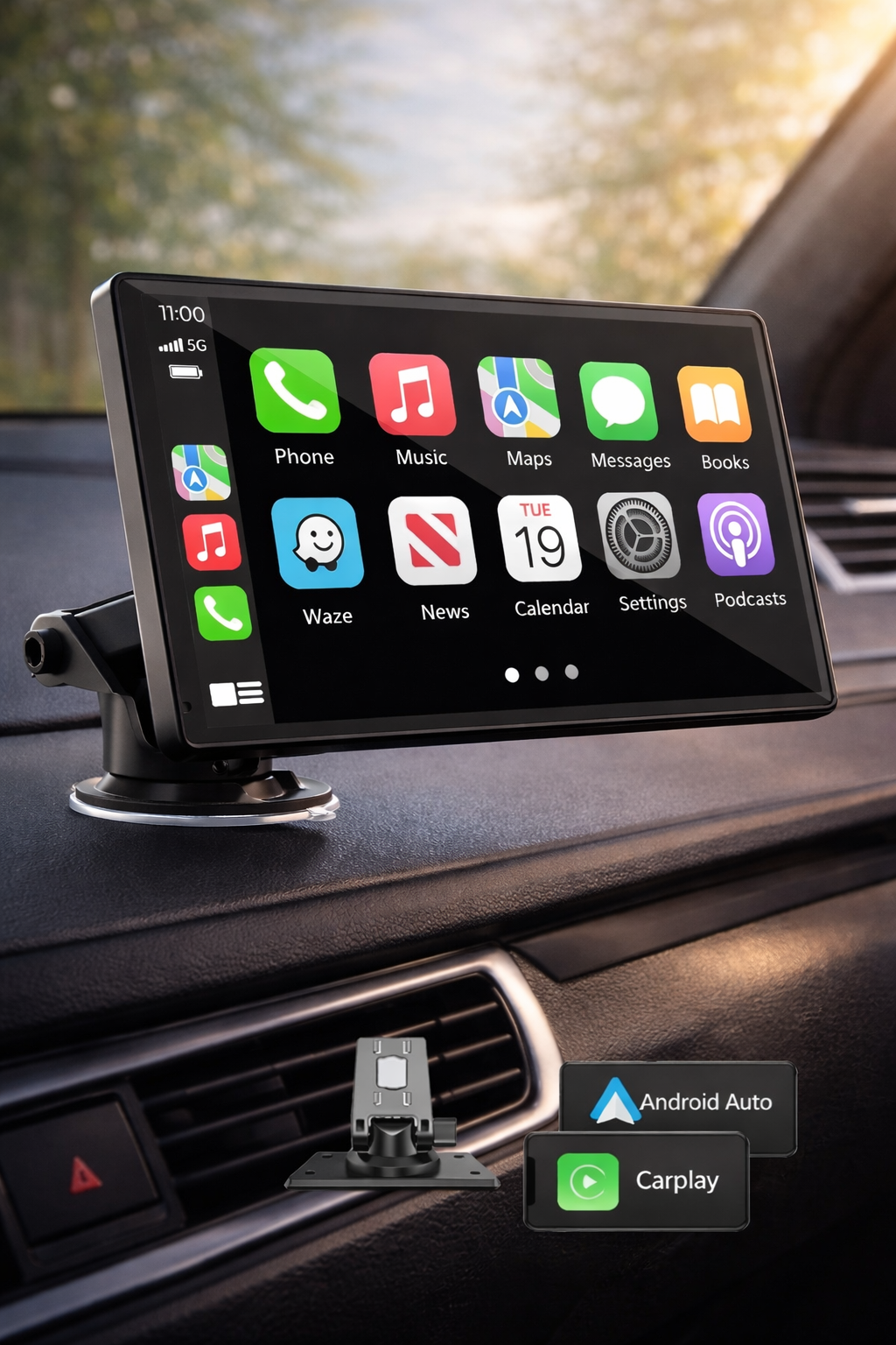 Pantalla de Dash 7" Android Auto/CarPlay