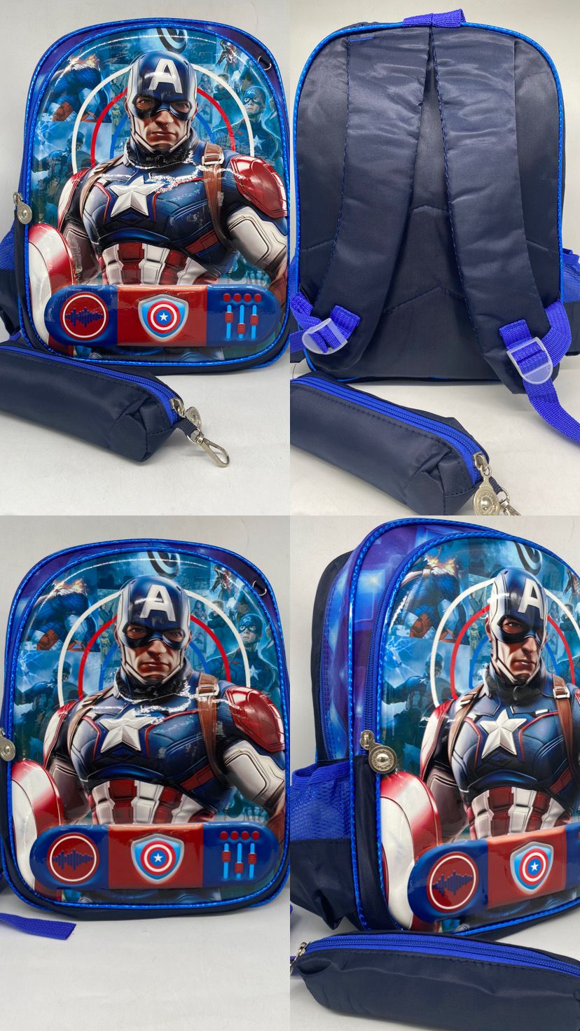 Salveque escolar medidas “14” Capitan America