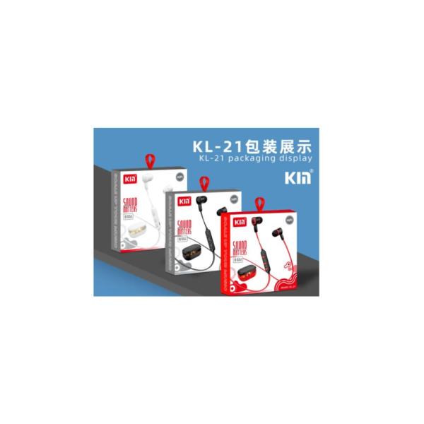 Audifonos manos libres Bluetooth deportivo KL21 blanco