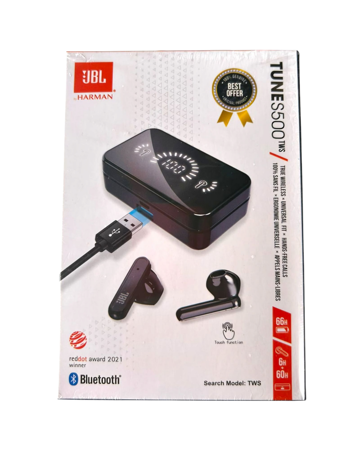 Audífonos Bluetooth S500 Negros con pantalla