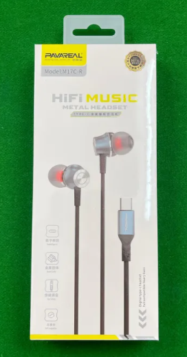 Audifono pavareal negro cable TIPO-C M17C-R