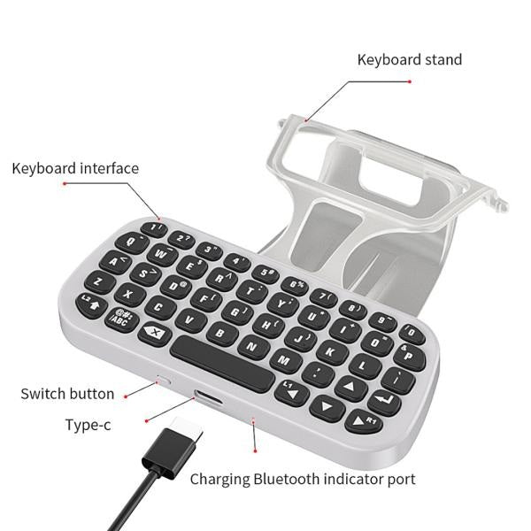 Teclado Inalambrico con holder para controles PS5
