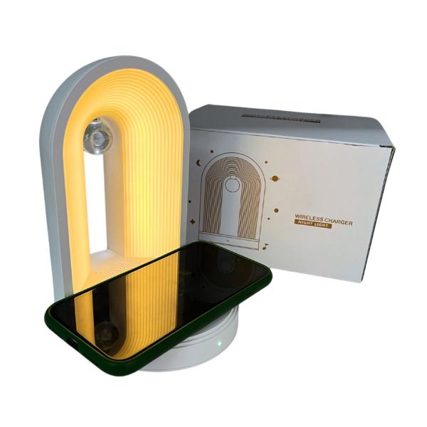 Cargador inalámbrico con base Earldom U3 blanco