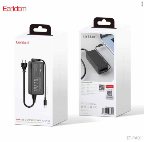 Cargador para laptop USB-C 65 W Earldom ET-PA01