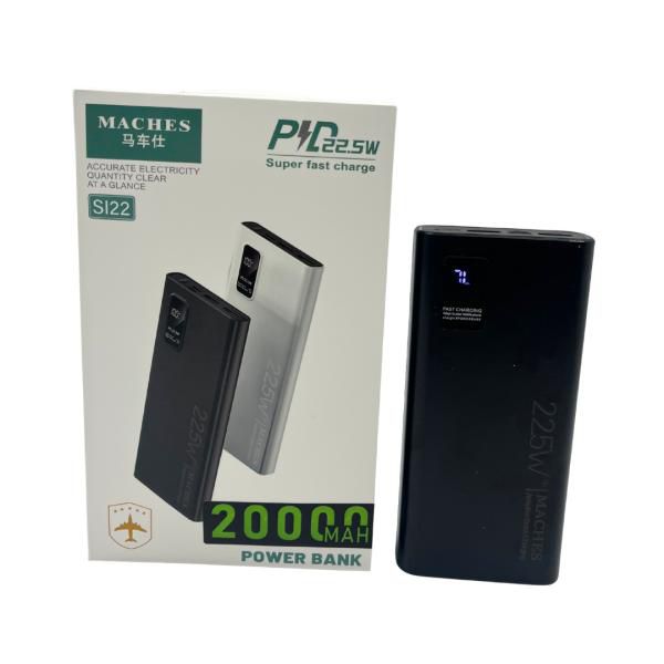 Bateria de emergencia. Power Bank modelo SI22 20.000mAh negro