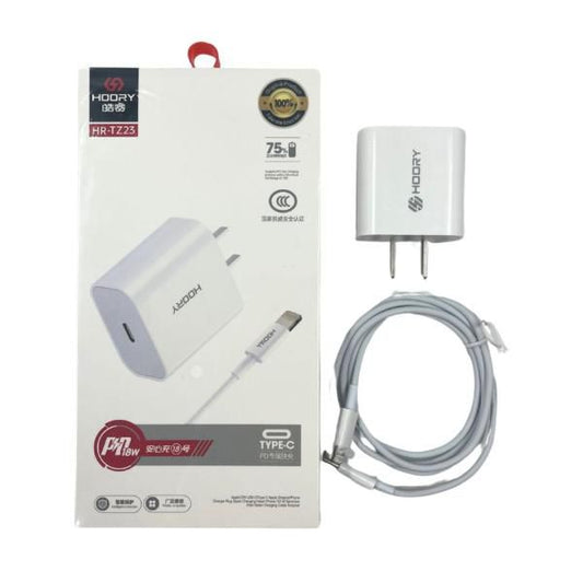Cargador cubo casa con cable c - iPhone PD HR-TZ23 blanco