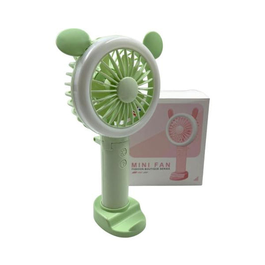 Abanico ventilador mano mini fan verde