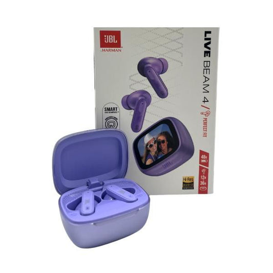 Audifonos manos libres Bluetooth V14 Live Beam 4 JBL con pantalla morado