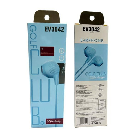 Audifonos manos libres salida 3.5 EV3042 celeste