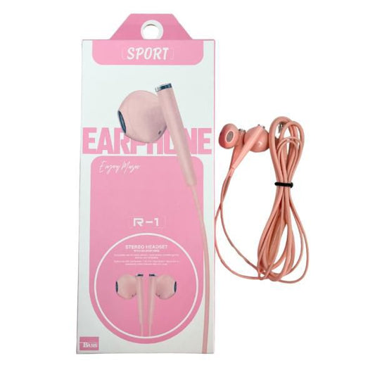 Audifonos manos libres salida 3.5 R-1 rosado