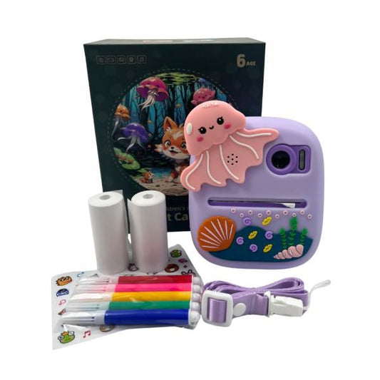 Camara de niños con impresora P7/P8 pulpo morado