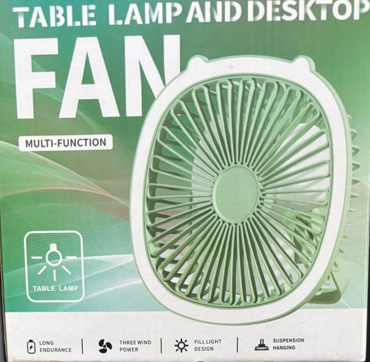 Ventilador multifuntion table lamp and desktop verde