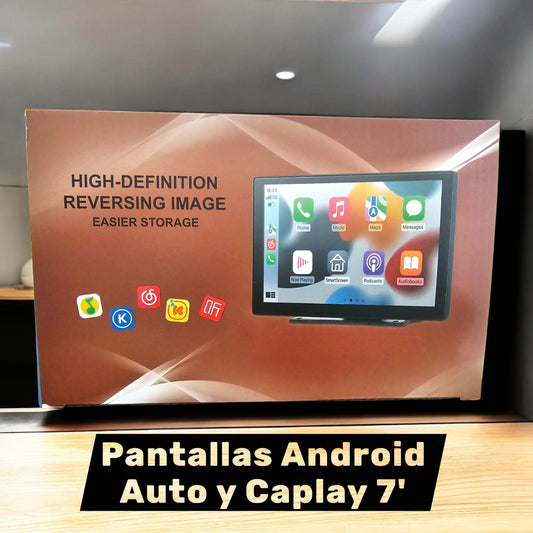 Pantalla Android Auto &amp; CarPlay de 7”
