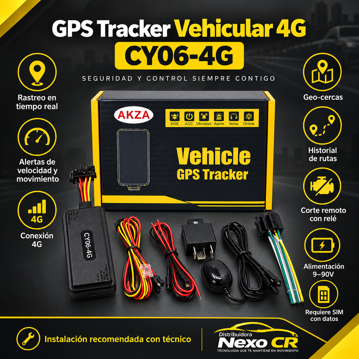 Funciones del GPS Tracker Vehicular 4G AKZA CY06-4G